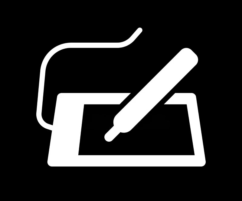 Vector of a tablet being drawn on to design