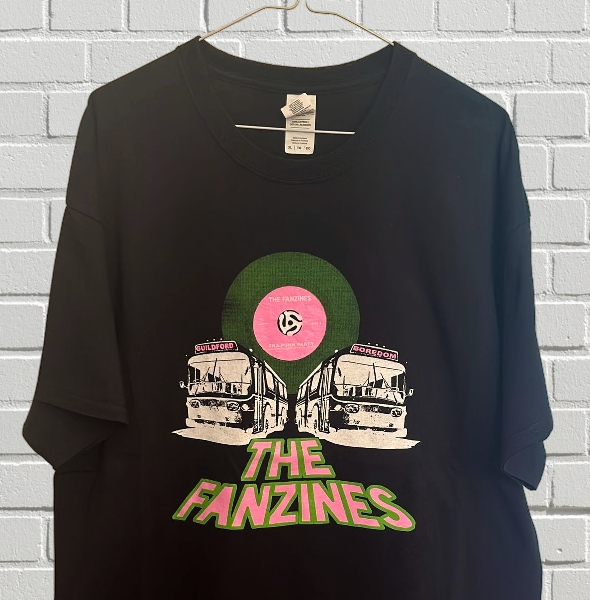Fanzines Tshirt hanging on wall