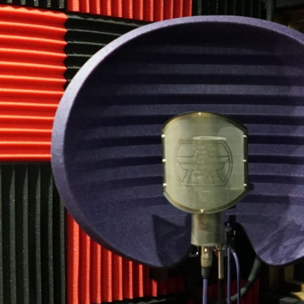 Aston Microphone in the Isolation booth at Powerhouse Studios